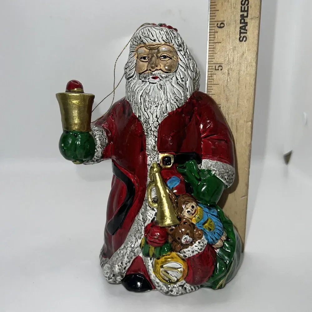 Christmas Ornament Blow Mold Santa Claus Plastic Figure‎ Holiday Décor 6